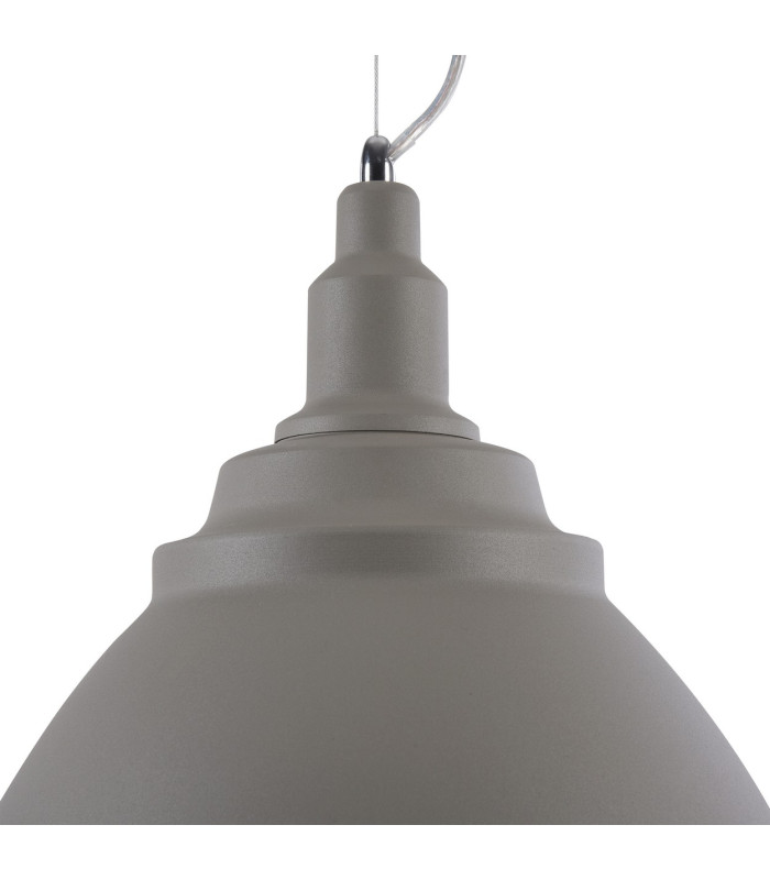 Bellevue Dome Pendant Ceiling Light Grey E27-4