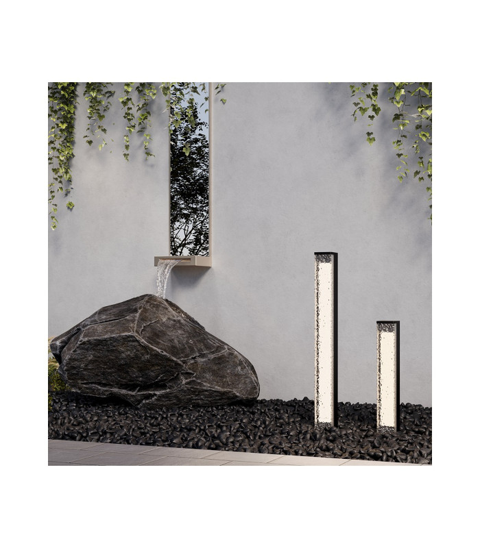 Floeva LED Outdoor Bollard Black 3000K IP65-2