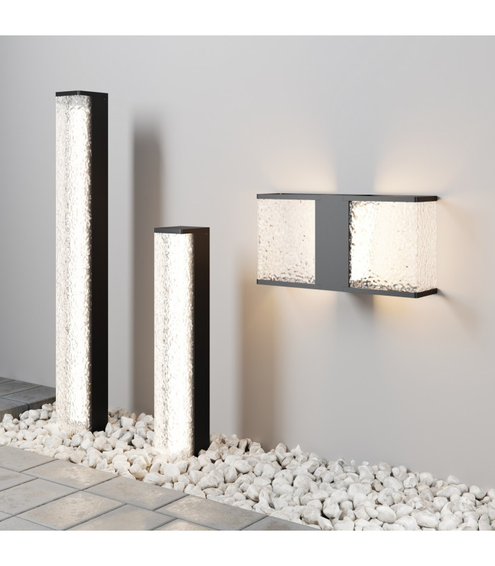 Floeva LED Outdoor Bollard Black 3000K IP65-4