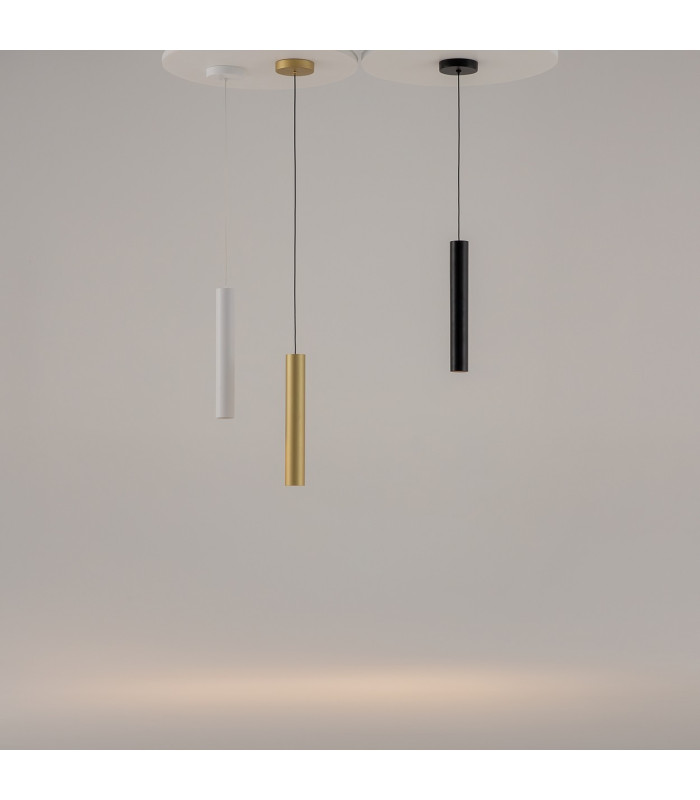 Pro Focus Slim Pendant Ceiling Light Black GU10-6