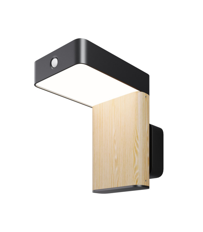 Nordis Outdoor Modern Wall Lamp Black Solar LED 3000K Dimmable IP65-1