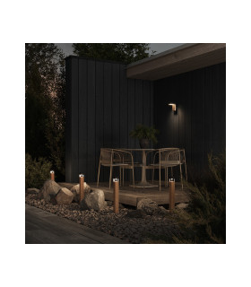 Nordis Outdoor Modern Wall Lamp Black Solar LED 3000K Dimmable IP65-2