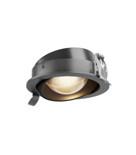 Lens LED Recessed Wall Lamp Black 3000K IP44-1