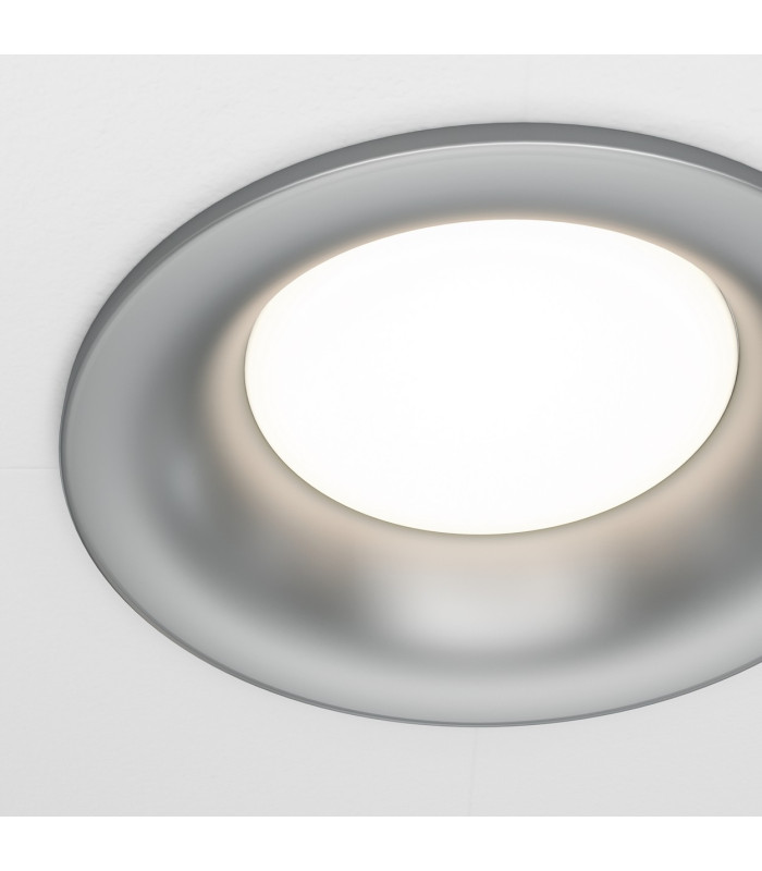 Slim Recessed Wall Lamp Silver GU10-2