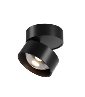 Lens LED Surface Mounted Downlight Black 3000K-1