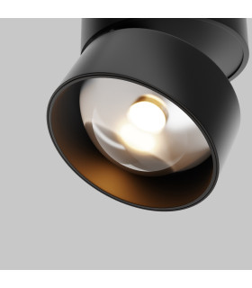 Lens LED Surface Mounted Downlight Black 3000K-2