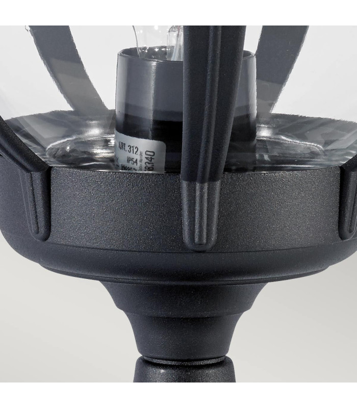 Bologna Outdoor Pedestal Light Black IP54-4