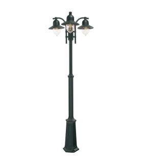 Como Triple Head Outdoor Lamp Post Black IP54-1