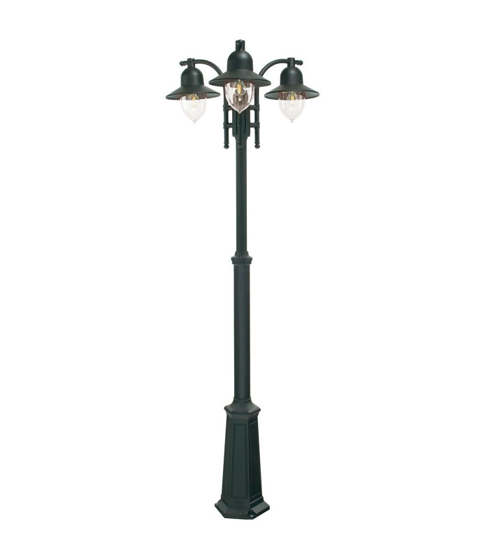 Como Triple Head Outdoor Lamp Post Black IP54-1