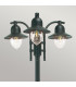 Como Triple Head Outdoor Lamp Post Black IP54-3