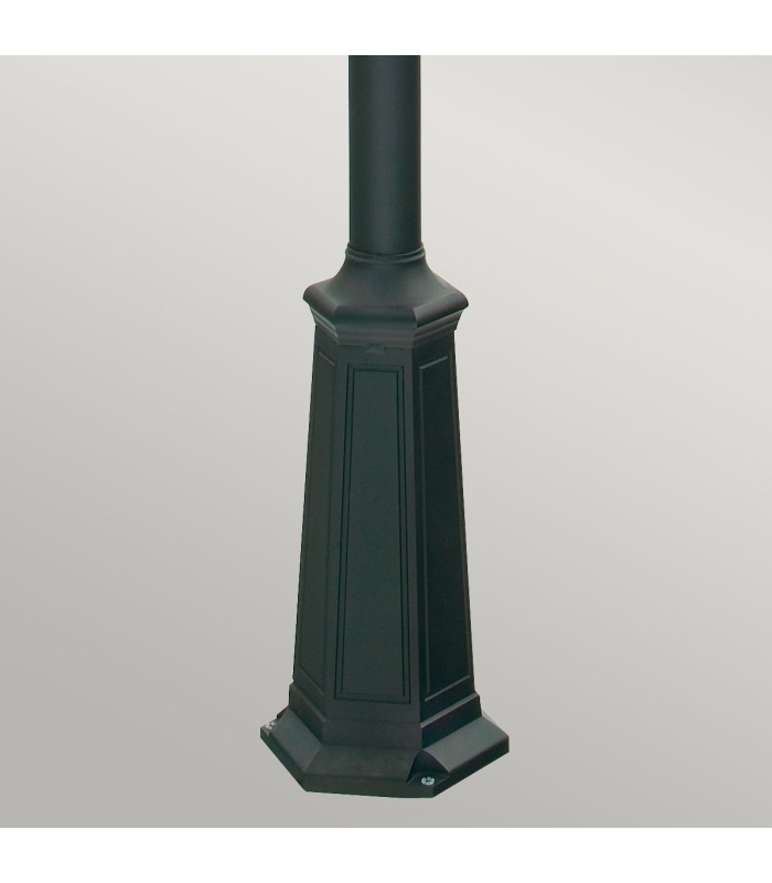 Como Triple Head Outdoor Lamp Post Black IP54-4
