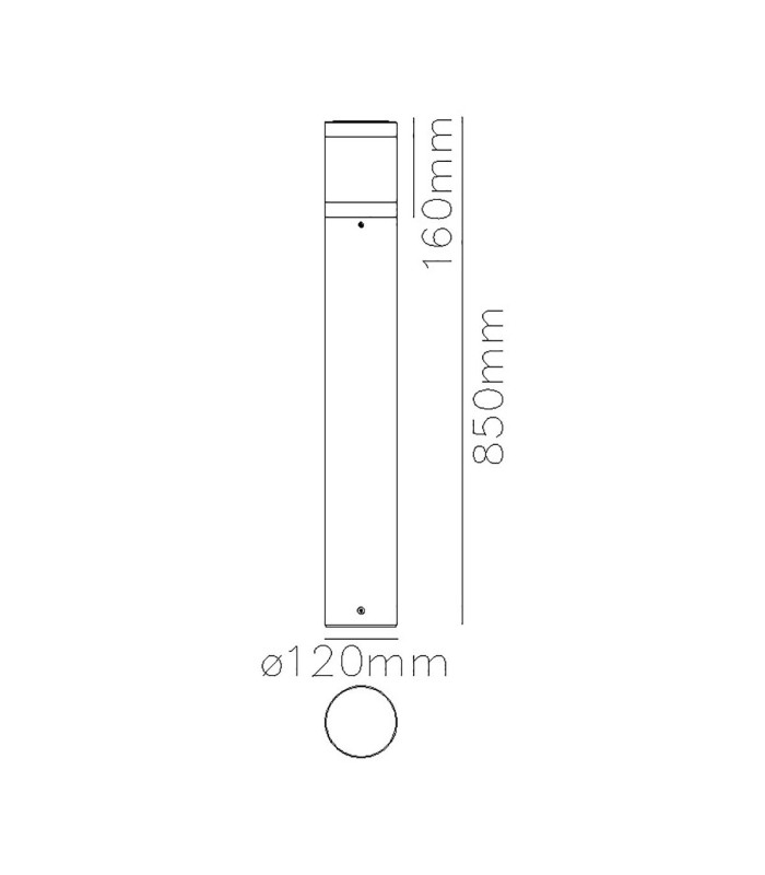 Egersund Tall Outdoor Bollard Graphite IP65-3