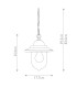 Sandown Chain Lantern Outdoor Pendant Ceiling Light Black IP44-2