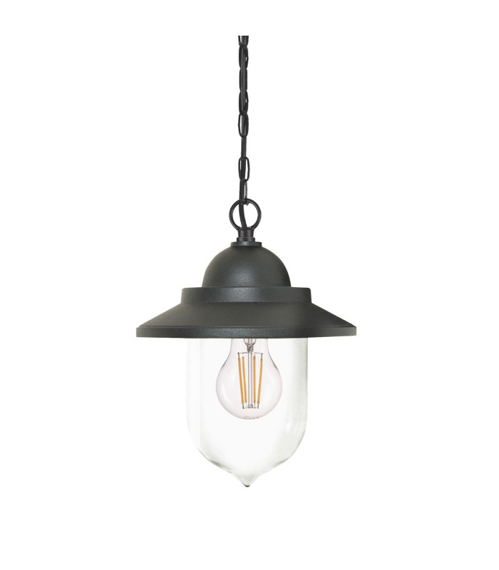 Sandown Chain Lantern Outdoor Pendant Ceiling Light Black IP44-6