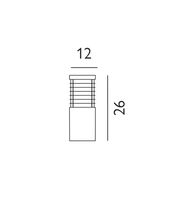 Halmstad Outdoor Pedestal Light Galvanised IP65-3