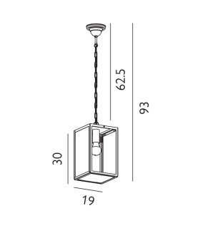 Lofoten Chain Outdoor Pendant Ceiling Light Black IP44-2