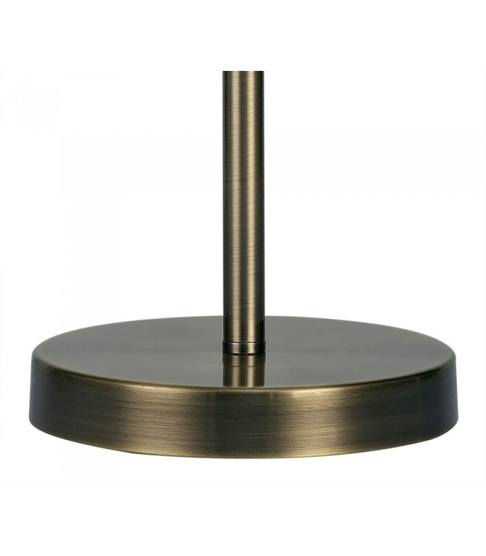Round Base Medium Table Lamp without Shade, Inline Switch, 1 Light E27 Antique Brass - 6