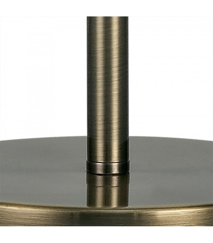 Round Base Medium Table Lamp without Shade, Inline Switch, 1 Light E27 Antique Brass - 7