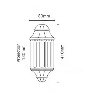 Malaga Outdoor Wall Lantern White IP54-2