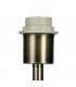 Round Base Medium Table Lamp without Shade, Inline Switch, 1 Light E27 Antique Brass - 8
