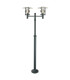 Stockholm Twin Head Outdoor Lamp Post Black IP54-1
