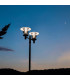 Stockholm Twin Head Outdoor Lamp Post Black IP54-2