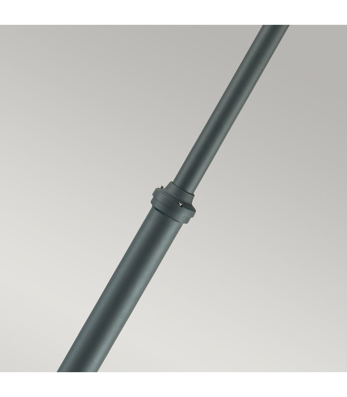 Stockholm Twin Head Outdoor Lamp Post Black IP54-5