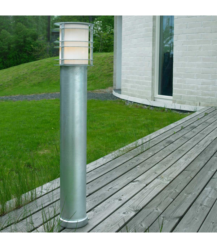 Stockholm Large Outdoor Bollard Galvanised IP65-2