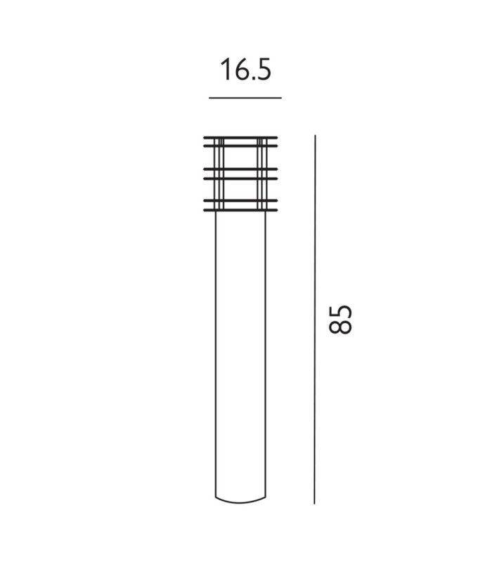 Stockholm Large Outdoor Bollard Galvanised IP65-3