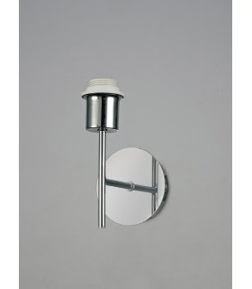 Unswitched Wall Lamp 1 Light without Shade, E27 Satin Nickel - 2