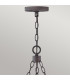 Sawyer 6 Light Multi Arm Pendant Ceiling Light Wood Effect Clear Seeded Glass IP44-4