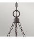 Sawyer 9 Light Multi Arm Pendant Ceiling Light Sequoia Wood Effect Clear Seeded Glass IP44-6