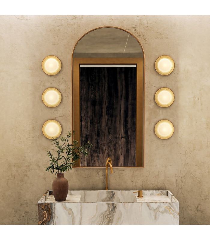 Alonso Integrated LED Wall Lamp Vintage Brass-2