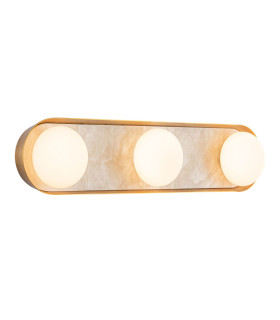 Alonso Triple Light Integrated LED Wall Lamp Vintage Brass-1