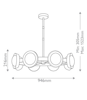 Alonso Integrated LED Pendant Ceiling Light Urban Bronze-2
