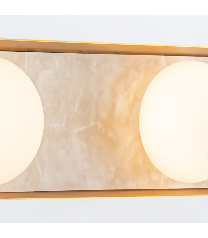 Alonso Triple Light Integrated LED Wall Lamp Vintage Brass-4