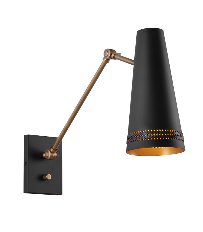 Brickell Dome Wall Lamp Matte Black-1