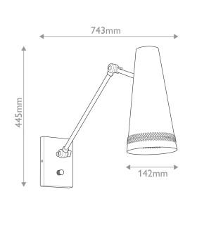 Brickell Dome Wall Lamp Matte Black-2