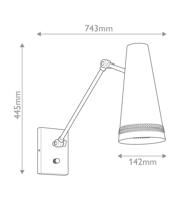 Brickell Dome Wall Lamp Matte Black-2