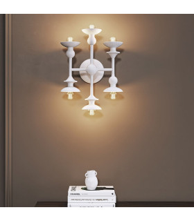 Cadence 6 Light Wall Lamp Antique White-2