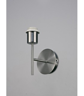 Unswitched Wall Lamp 1 Light without Shade, E27 Satin Nickel - 2