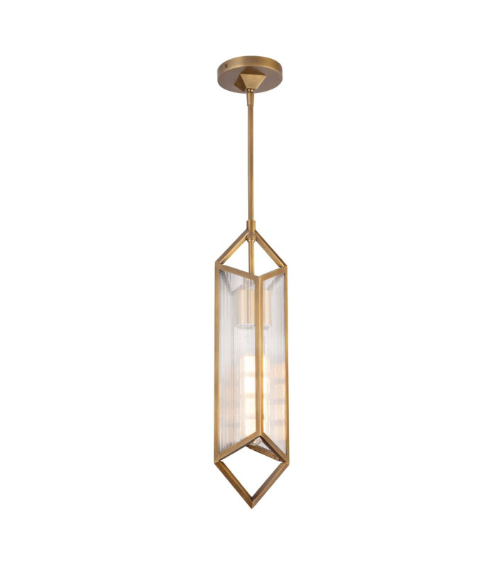 Cairo Slim Pendant Ceiling Light Vintage Brass-1