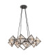 Cairo 8 Light Multi Arm Pendant Ceiling Light Urban Bronze-1
