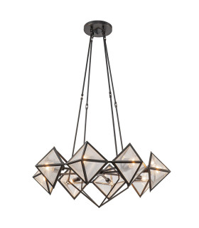 Cairo 8 Light Multi Arm Pendant Ceiling Light Urban Bronze-1