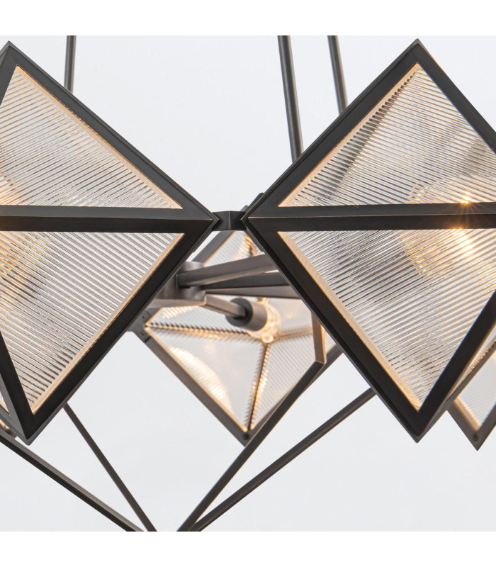 Cairo 8 Light Multi Arm Pendant Ceiling Light Urban Bronze-3