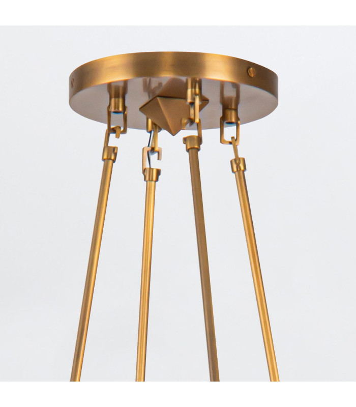 Cairo 8 Light Multi Arm Pendant Ceiling Light Vintage Brass-4
