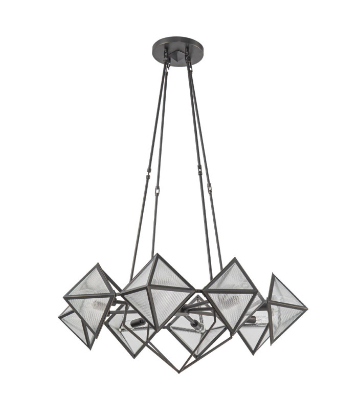 Cairo 8 Light Multi Arm Pendant Ceiling Light Urban Bronze-8