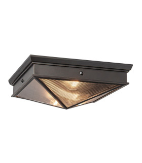 Cairo Decorative Flush Ceiling Light Urban Bronze-1