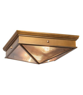 Cairo Decorative Flush Ceiling Light Vintage Brass-1