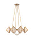Cairo 8 Light Multi Arm Pendant Ceiling Light Vintage Brass-9
